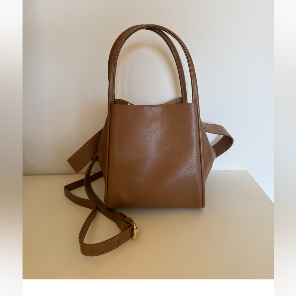 Anthropologie The Hollace Tote: Mini Edition color: Brown Crossbody Bag